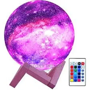 USB Rechargeable 3D Planet Lamp 16 Colors LED Moon Lamp Nigh