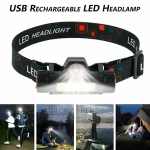 12000LM XPE+COB Headlight, USB Rechargeable Headlamp