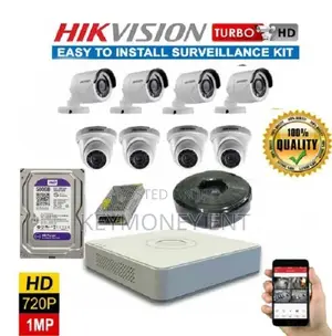 HIK Vision 8 HD CCTV Complete System Kit Night Vision+Motion