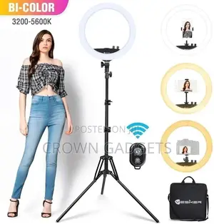 Adjustable 14 '' LED Ring Light for Selfie With Tripod Mount