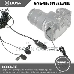 Boya BY-M1DM Dual Lavalier Microphone Clip on Mic