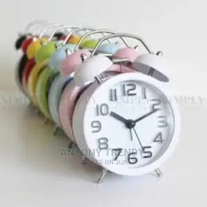 1 Pc Twin Bell Alarm Clock Glow in the Dark, Metal Vi