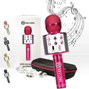 Karaoke Microphone With Wireless Speaker Pink in Colour