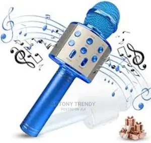 Blue Karaoke Microphone for Kids Best Fun Christmas Bi