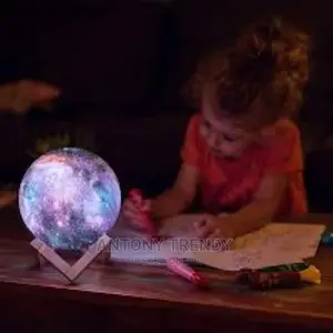 3D Galaxy Lamp With 16 Colors, Wooden Stand and Remote Contr