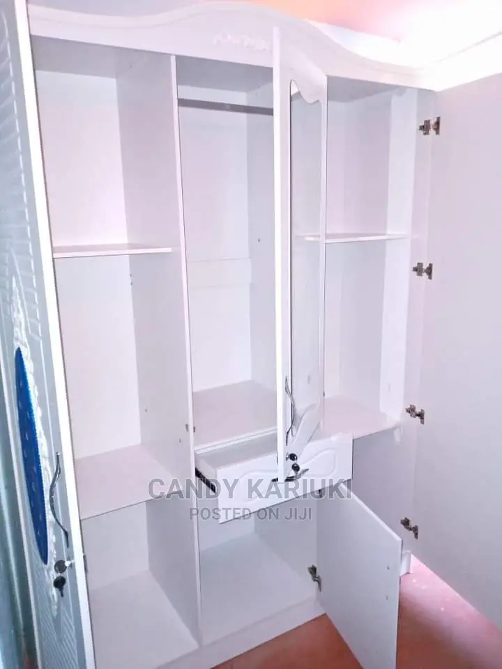Spacious 3 Door White Wardrobe