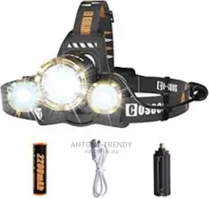 Rechargeable Headlamp, ELMCHEE 3 LED Headlamp 4 Modes 18650