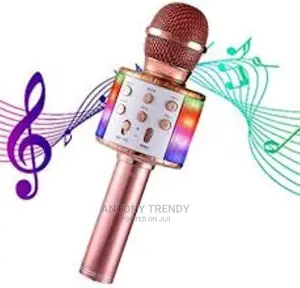 Silver in Colour Karaoke Microphone,4-in-1 Portable Handheld