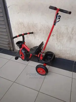 Tricycle With Push Bar Handle