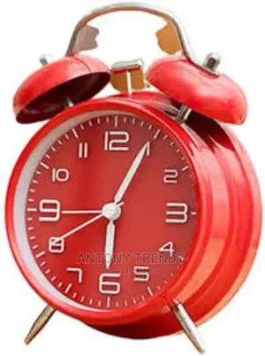 Red in Colour Alarm Clock for Heavy Sleepers 4" Twin Bell Vi