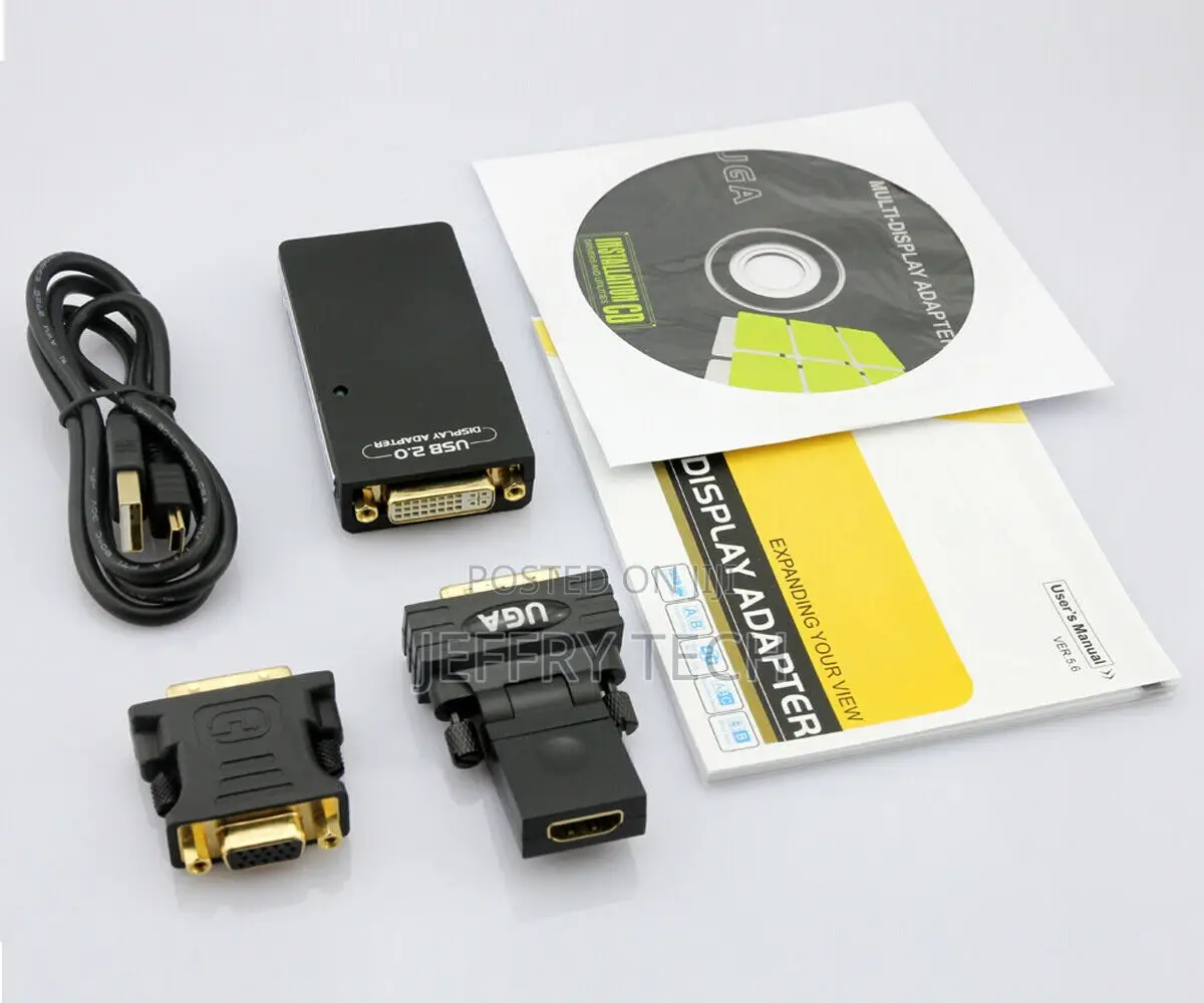 USB 2.0 to Dvi HDMI VGA Multi Display Graphic Adapter Conver