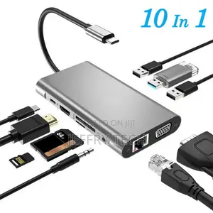 USB Type C Hub Type-C to HDMI 4K VGA Adapter RJ45 Lan Ethern