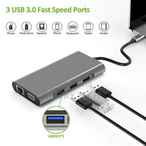 USB Type C Hub Type-C to HDMI 4K VGA Adapter RJ45 Lan Ethern