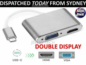Type C to HDMI USB C to HDMI VGA Adapter Hub 4K 3IN1 for Mac