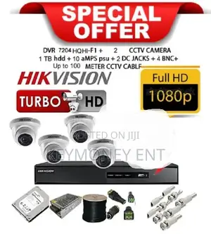 1080p Hikvision 4 Cameras Kit Dome and or Bullet Cameras