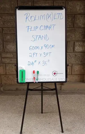 Flip Chart Stand 3ft X 2ft(60cm X 90cm),Magnetic,Dry Erase