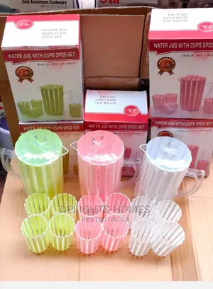 5 Pcs Unbreakable Acrylic Water/Juice Sets
