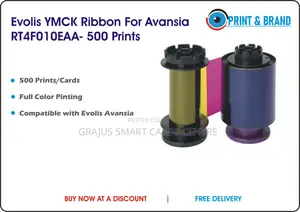 Evolis Avansia Ymck Color Ribbon Rt4f010eaa- 500 Prints