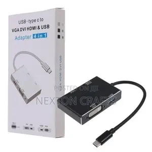 Type C USB C to Vga, Dvi, HDMI USB 3.0 4 in 1 Adapter