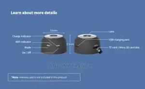 .Enhanced Infrared Night Vision A9 IP Camera Full HD 1080P M