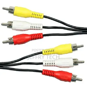 10m 3 RCA Male to Plug Cable/Lead - PHONO Audio Video Comp
