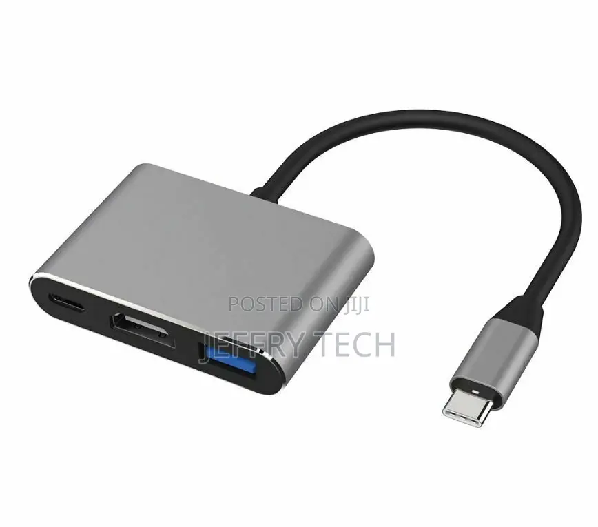 Type-C Hub Adapter to HDMI/VGA/USB/USB-C 3 in 1 USB 3.0 Char