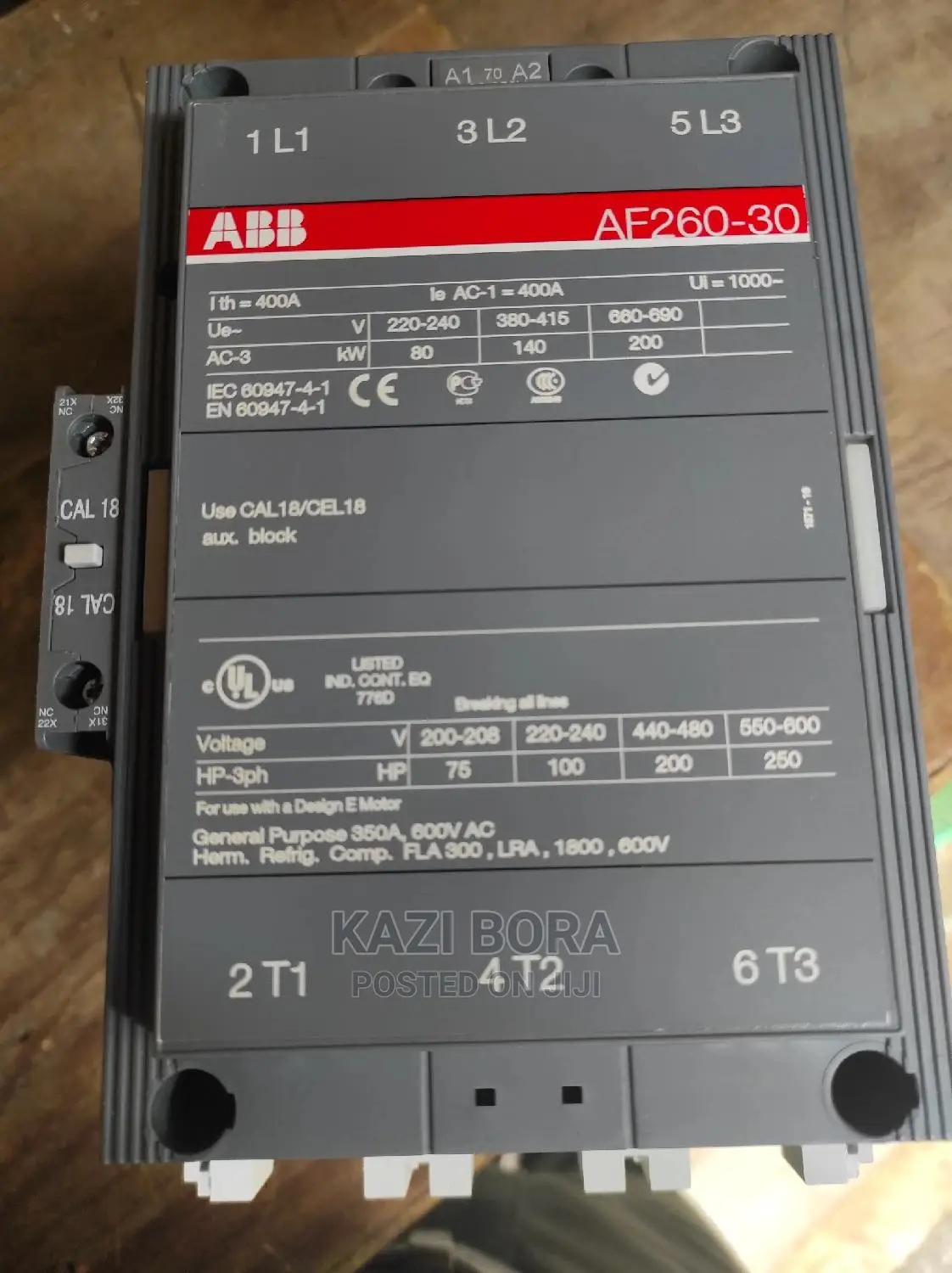 ABB AC/DC Contactor, 350amps 3pole