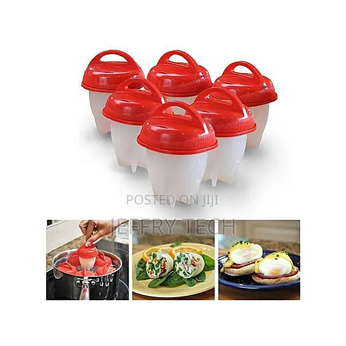 6pcs Egg Cooker Poacher Boiler Silicone Kitchen Tool Steamer Easy