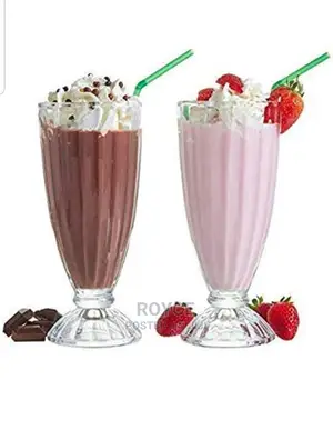 6pc Glass Milkshake Glasses