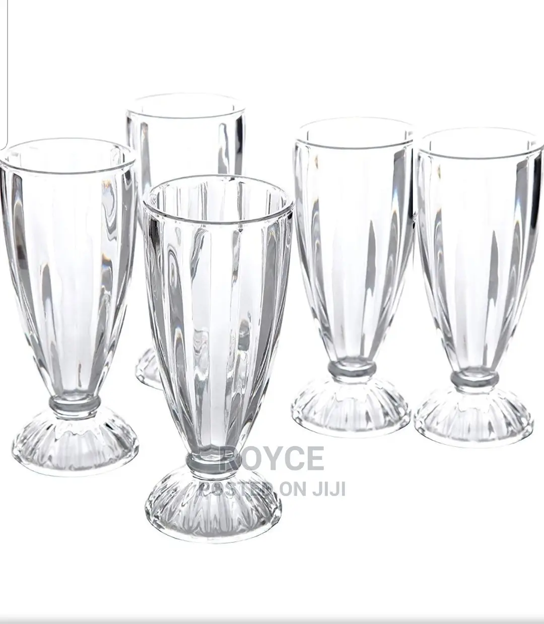 6pc Glass Milkshake Glasses