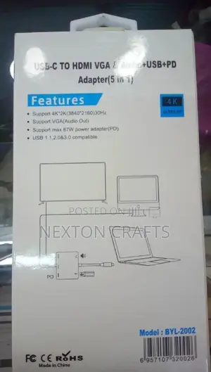 Usb-C to HDMI VGA Usb+Pd