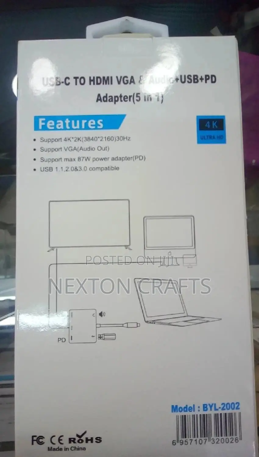Usb-C to HDMI VGA Usb+Pd