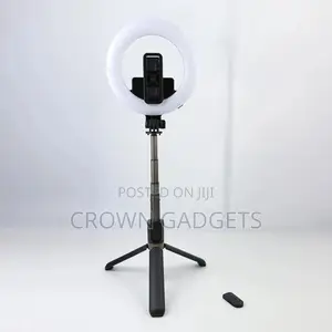 L07 Selfie Stick With 5 Inch LED Selfie Ring Light With Trip