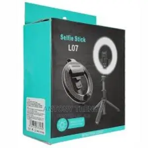 Trepied Selfie Stick Bluetooth L07, Portabil, LED 5 Inch, 9