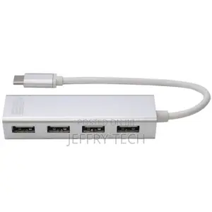 2B USB Type-C Hub With 4 Usb Ports - Silver
