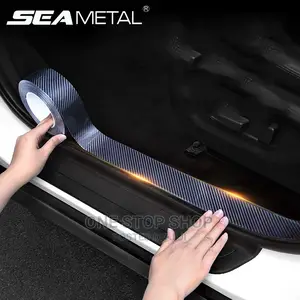 Car Sticker Carbon Fiber Door Sill Protector Scuff