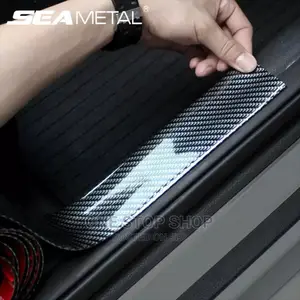 Car Sticker 5D Carbon Fiber Rubber Auto Door Sill