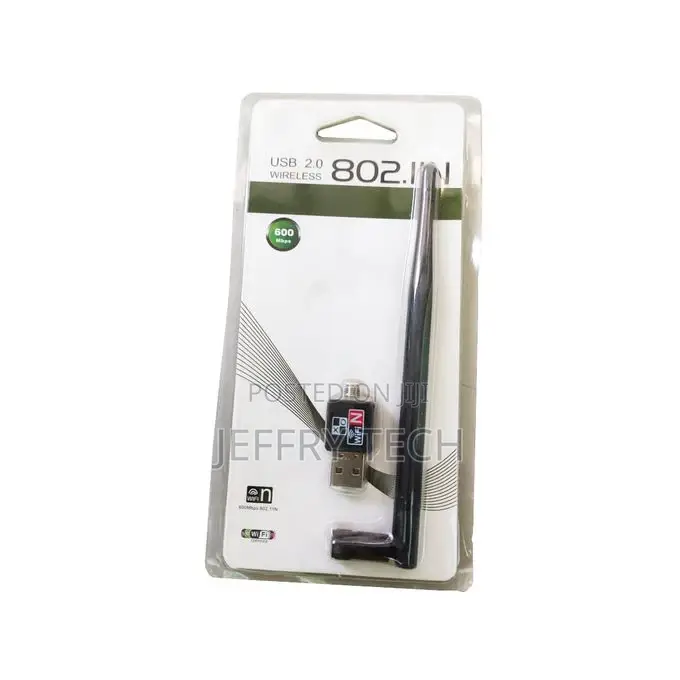 Usb Wireless Adapter With Antenna 300mbps 802.11 B/G/N 2.4gh