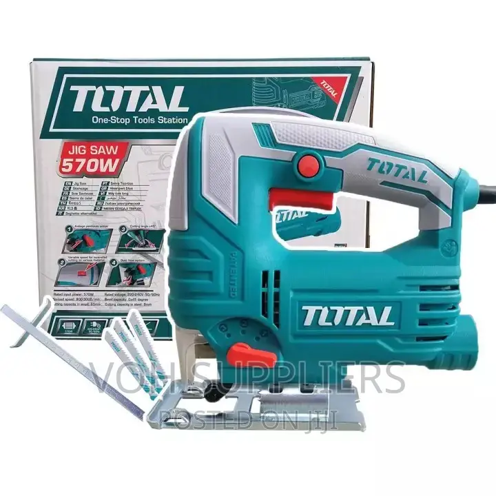 TOTAL Jigsaw 570W With 1set Carbon Brush 3pcs Blade