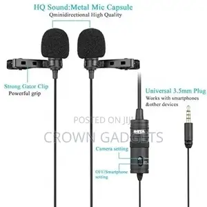 BOYA BY-M1DM Dual-Head Lavalier Microphone