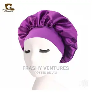 Purple Satin Cap