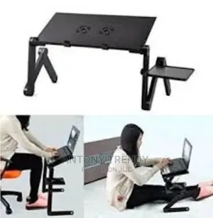 1 Pc Laptop Table Stand Adjustable Riser: Portable With Mous