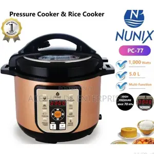 5 Litres Nunix PC77 Pressure Cooker and Rice Cooker