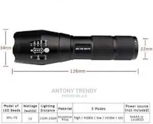 SPECIAL POWER: XML T6 Ultra Bright LED Flashlight With Adju