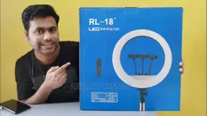 RL-18 LED 18 Inch Ring Light Kit With Stand and Case.
