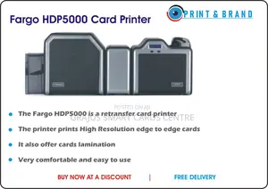 Fargo Card Printer HDP5000- Retransfer High Resolution Print