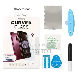 Samsung Galaxy S8 S9 Plus Full Glue Liquid UV Curved Tempere