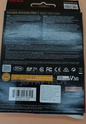 128GB SD SDXC Memory Card 170mb/S