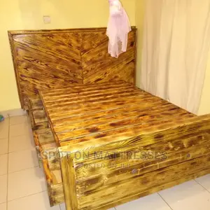 Pallet Bed With Drawers.