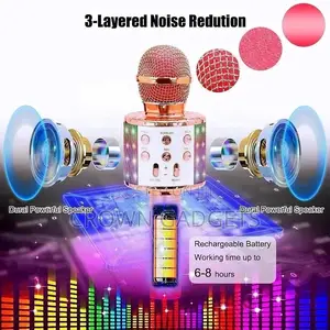 Portable Wireless Karaoke Microphone Stereo Bluetooth Speake